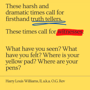 Will You Be A Witness - OG Rev Harry Williams