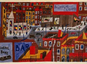 Painting This Is Harlem by Jacob Lawrence